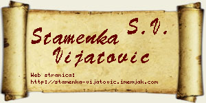 Stamenka Vijatović vizit kartica